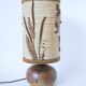 Sandstone lamp with dried flower lampshade, 1970