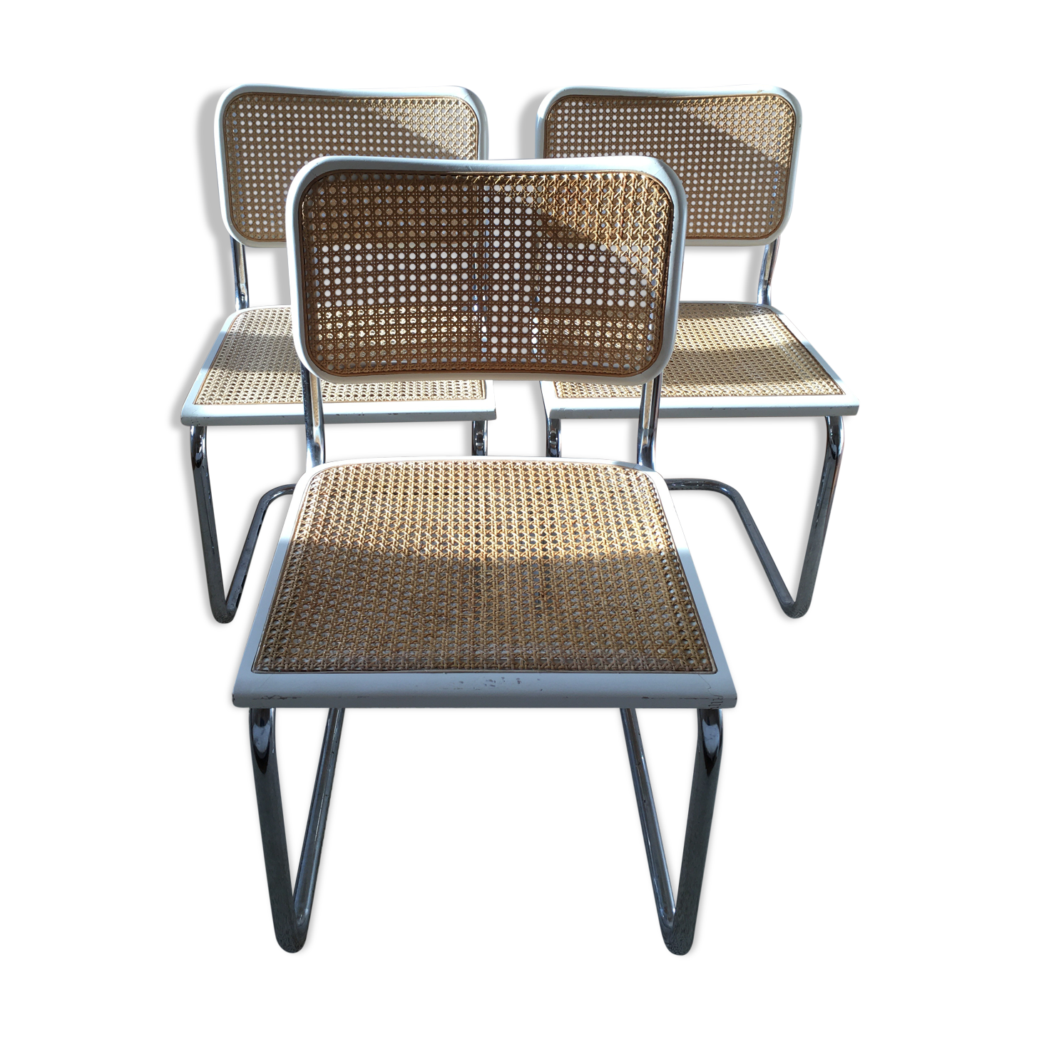 Lot of 3 chairs Cesca B32 Marcel Breuer
