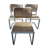 Lot of 3 chairs Cesca B32 Marcel Breuer