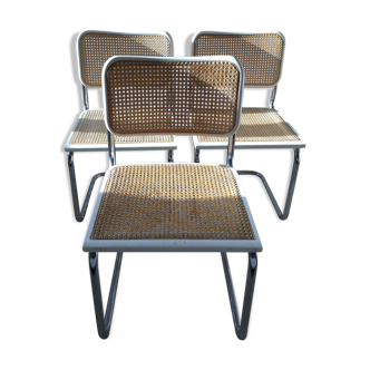 Lot of 3 chairs Cesca B32 Marcel Breuer