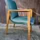 Rare 1950's pair of scandinavian design bridges armchairs