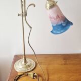 Art Nouveau style lamp - Brass and glass paste - 1920s period