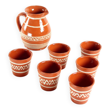 Ceramic Drinking Set, Czechoslovakia 1960s