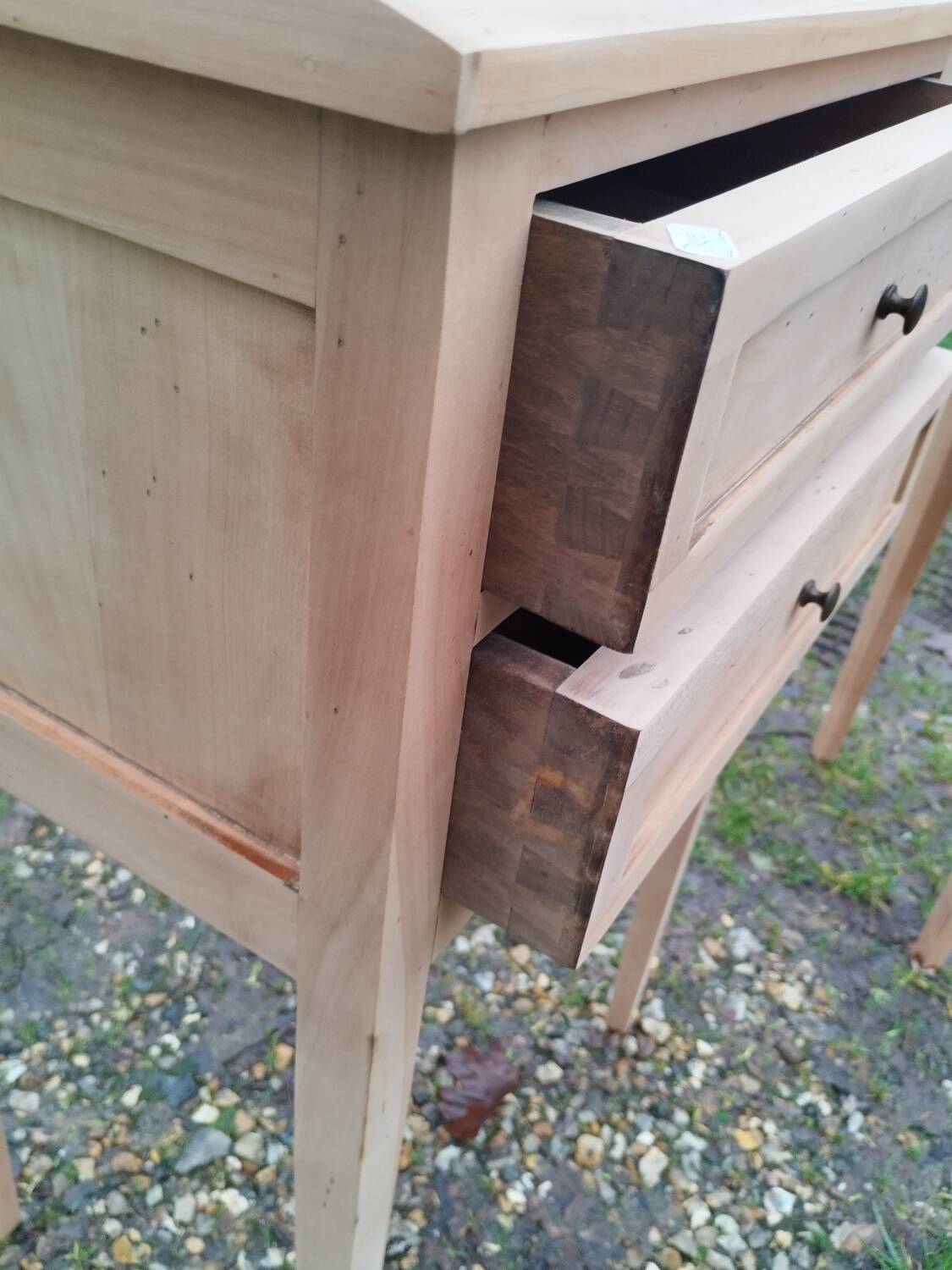 Pair of antique Louis XVI style bedside tables