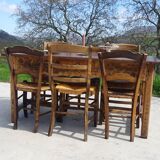 Restored solid oak farmhouse table
