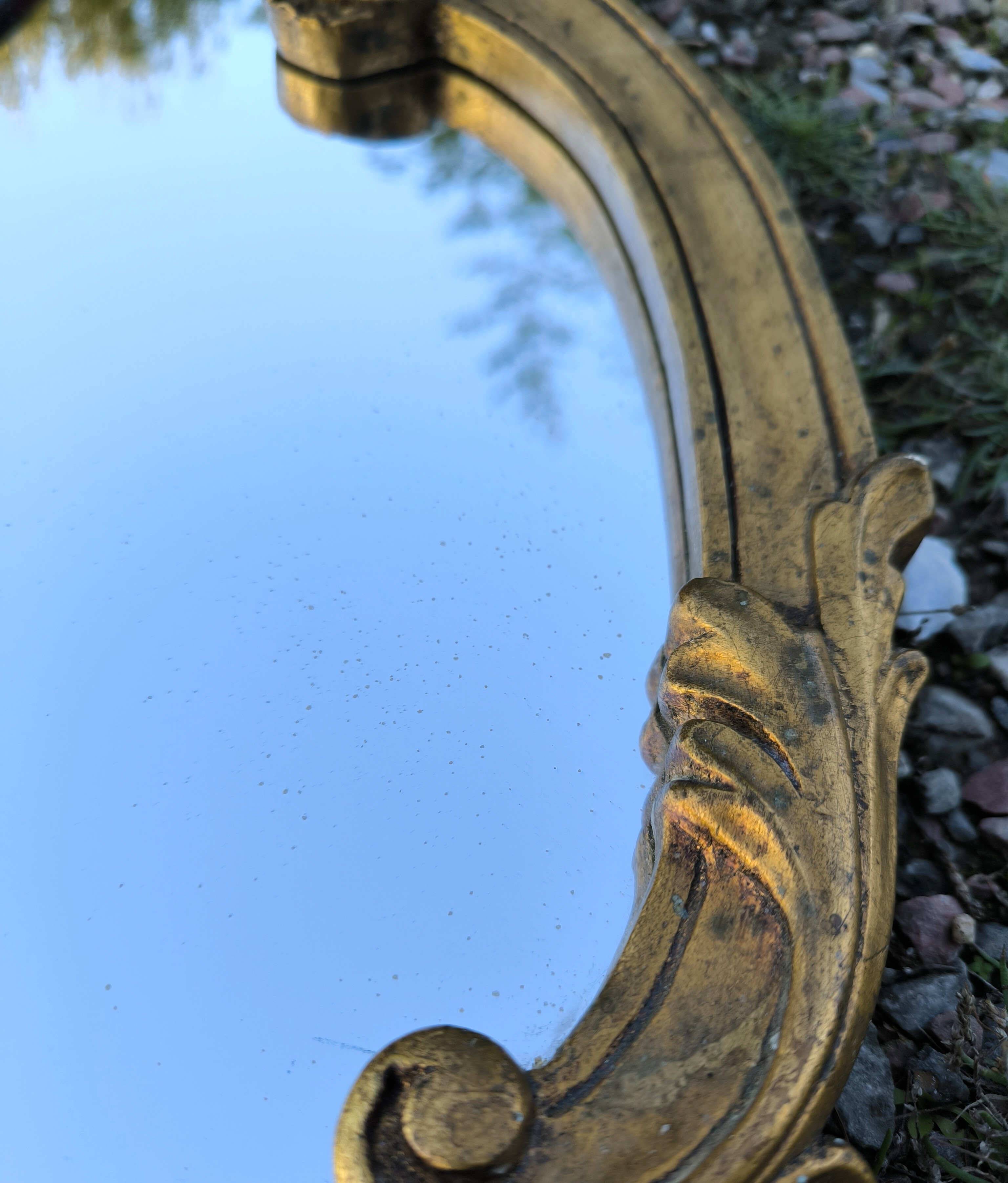 Vintage Louis XV style gilded mirror