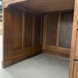 Oak and veneer counter or desk
