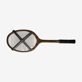 Raquette de tennis vintage cadre bois marque aigle