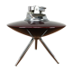 Spage age table lighter, tripod flying saucer