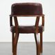 Brown cowhide leather Chesterfield desk/dining/side chair in English style