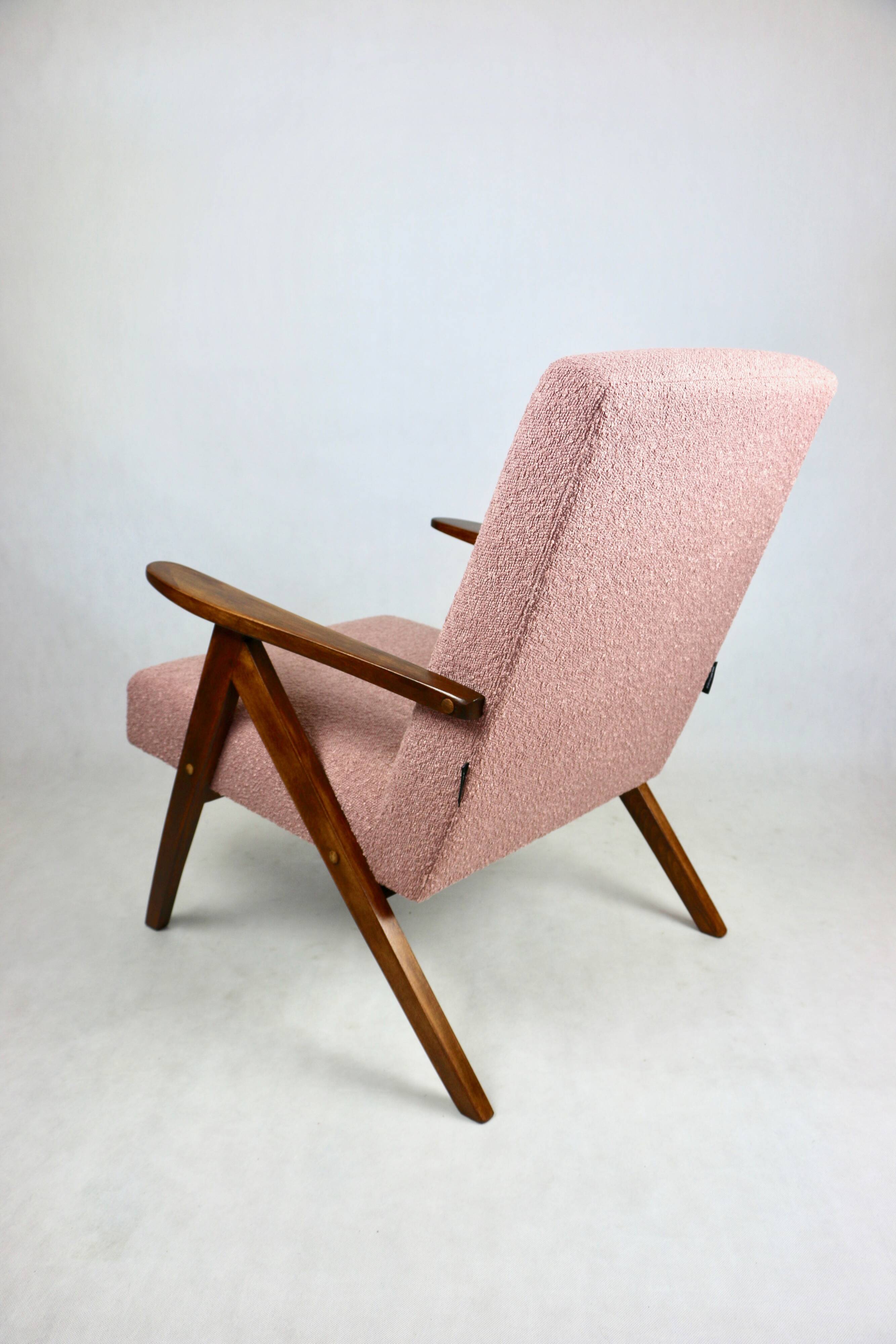 Vintage armchair B-310 VAR pink structural boucle 1970s - 2 pieces available