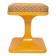 Mid-century mustard yellow floral stool, Poland, 1970s
