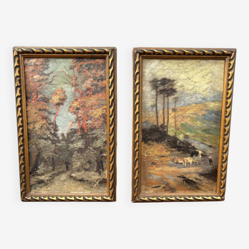 Pair of paintings