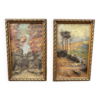 Pair of paintings