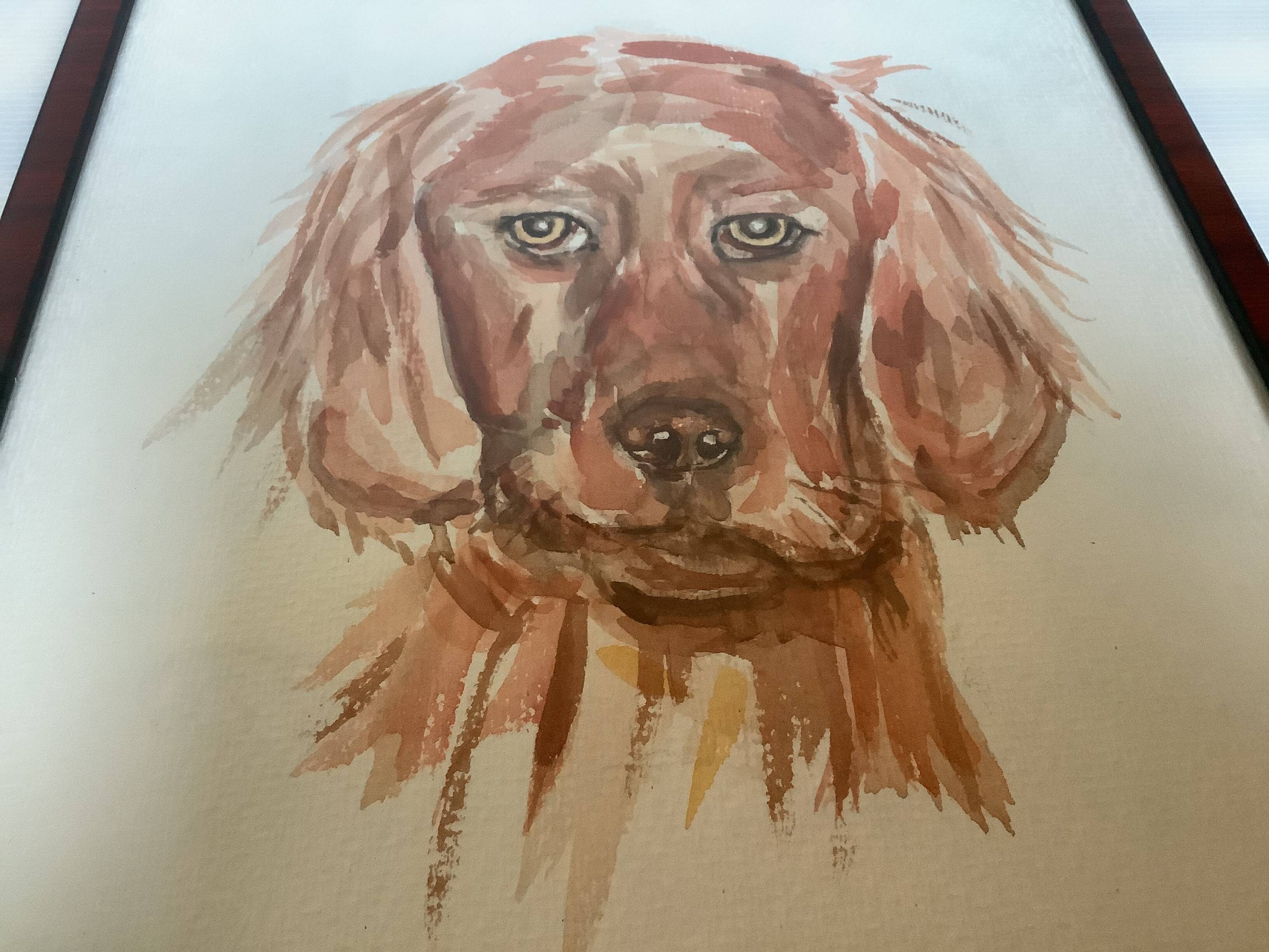 Setter dog watercolor