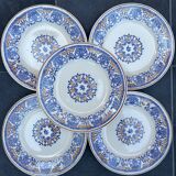 5 Longwy Rouennais plates