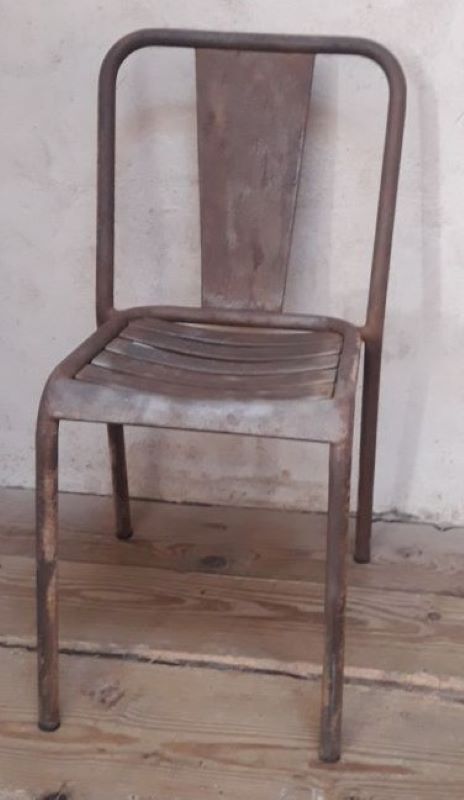 Chaise industrielle tolix t4 métal 1930-1940