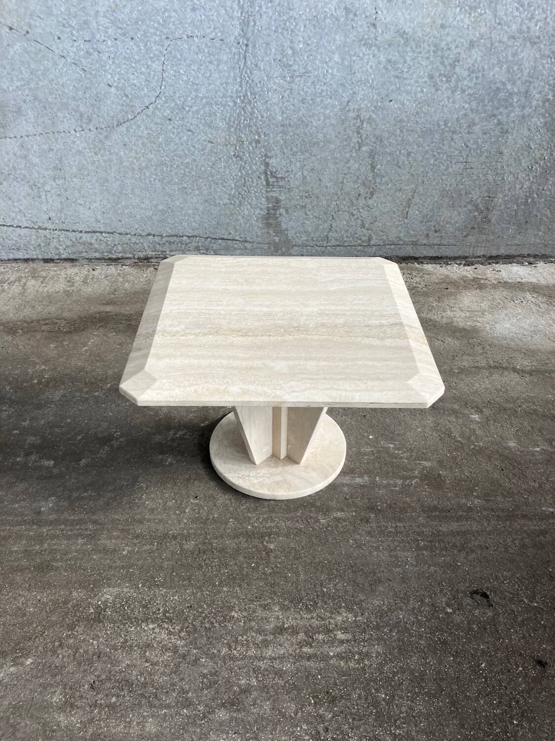 Table basse en travertin, vintage 1970