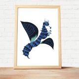 Original lithograph Jean Lurçat "Bumblebee of Malaysia"