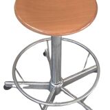 Sgabello Tecnico Industriale Legno e Metallo (Regolabile)