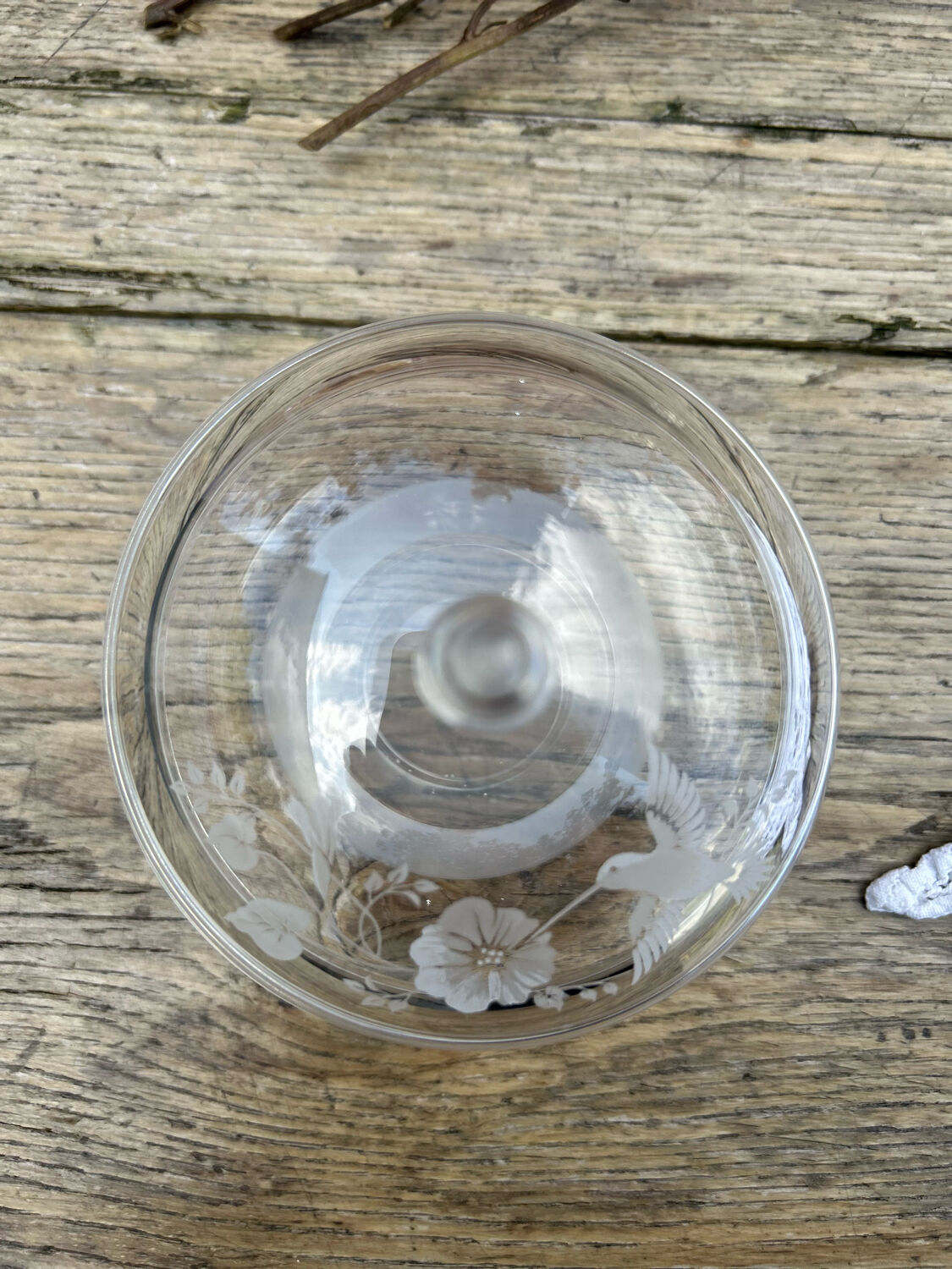 Crystal bonbonnière bird decoration