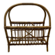 60s rattan magazine rack