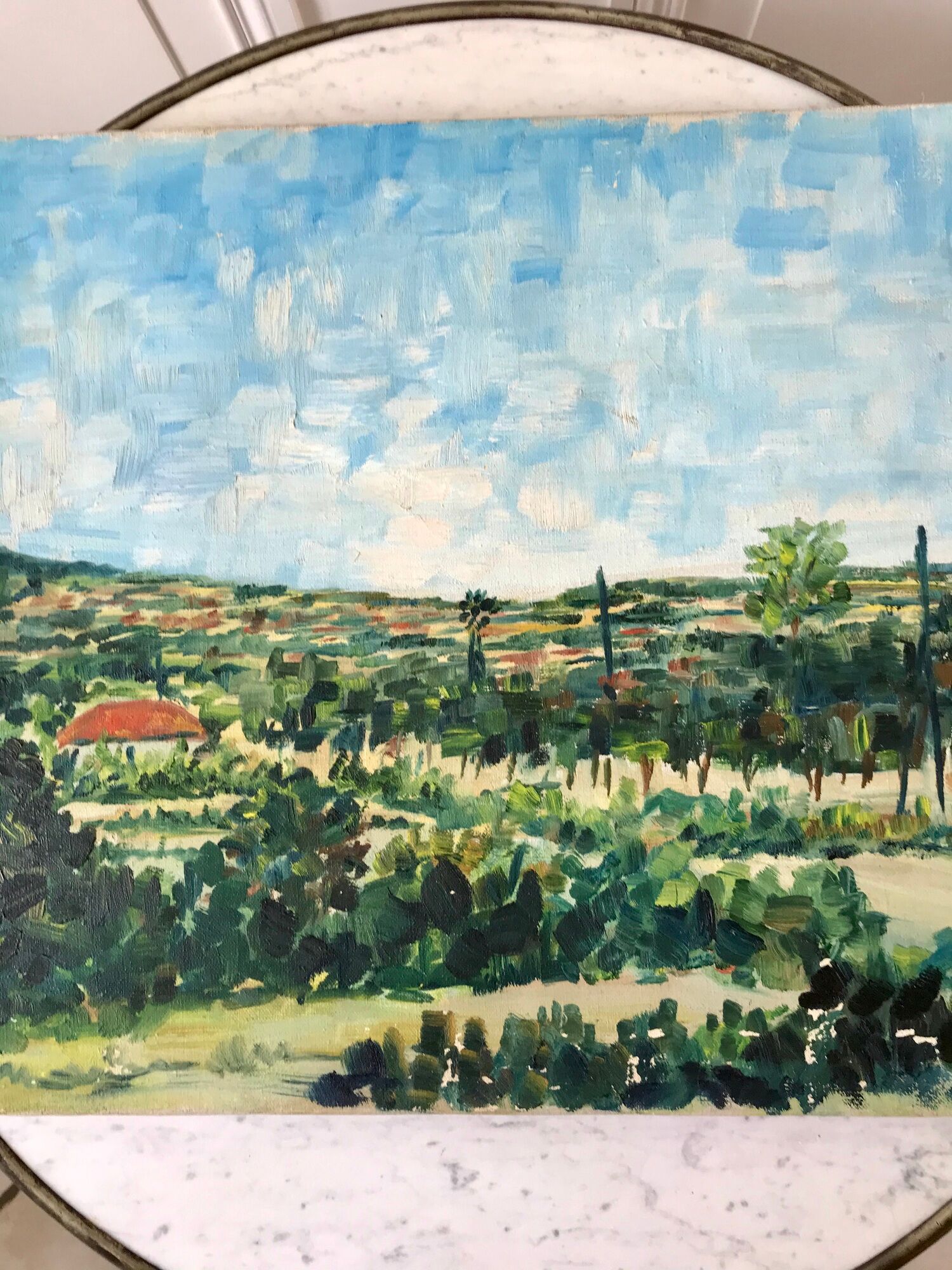 painting / oil on canvas landscape ancient countryside twentieth century