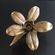 70s brass flower candlestick