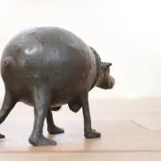 Bert Kiewiet – 'Het Tietenbeest', bronze fantasy creature, circa 1980