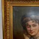 Huile sur toile Portrait de jeune femme en buste " XX siècle
