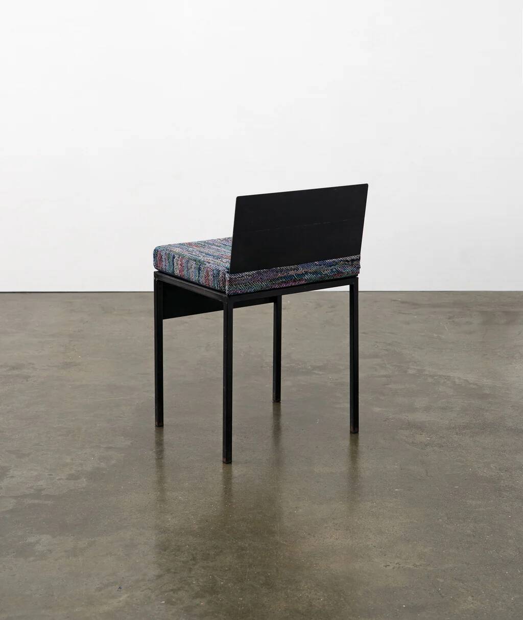 Postmodern steel dining chairs, Italy, c.1980 (1 of 10)