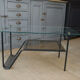 Vintage coffee table in metal and glass 1960 with 2 trays
