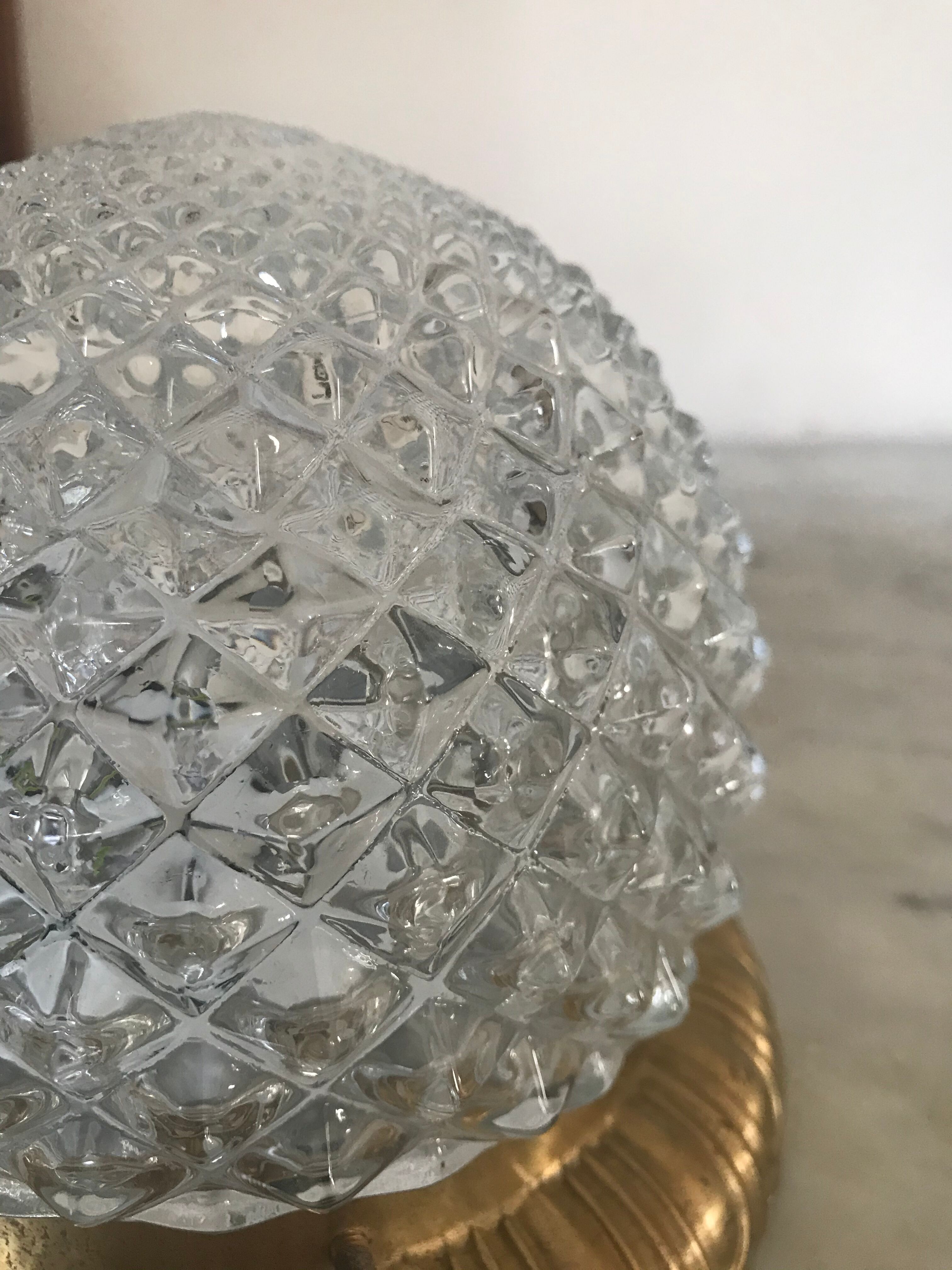 Vintage glass and brass ceiling