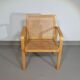 Chaise d'appoint en bois de hêtre et sangles par Olivo Pietro, Italie, années 1970