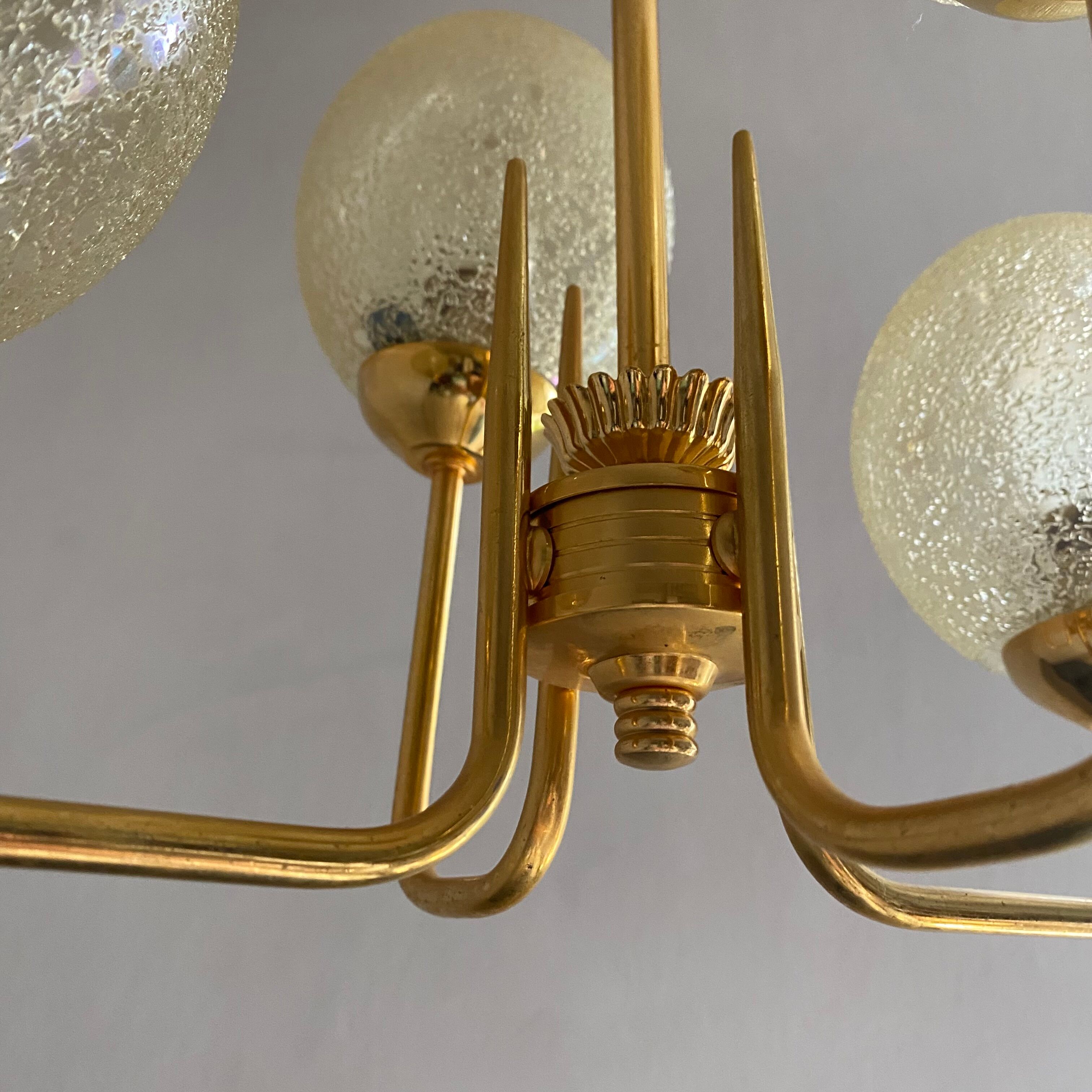 Vintage chandelier design amber globes