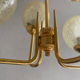 Vintage chandelier design amber globes