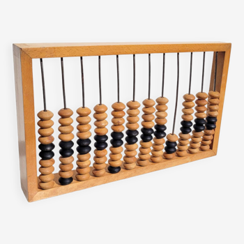Large vintage abacus in beech wood