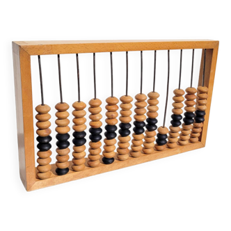 Large vintage abacus in beech wood