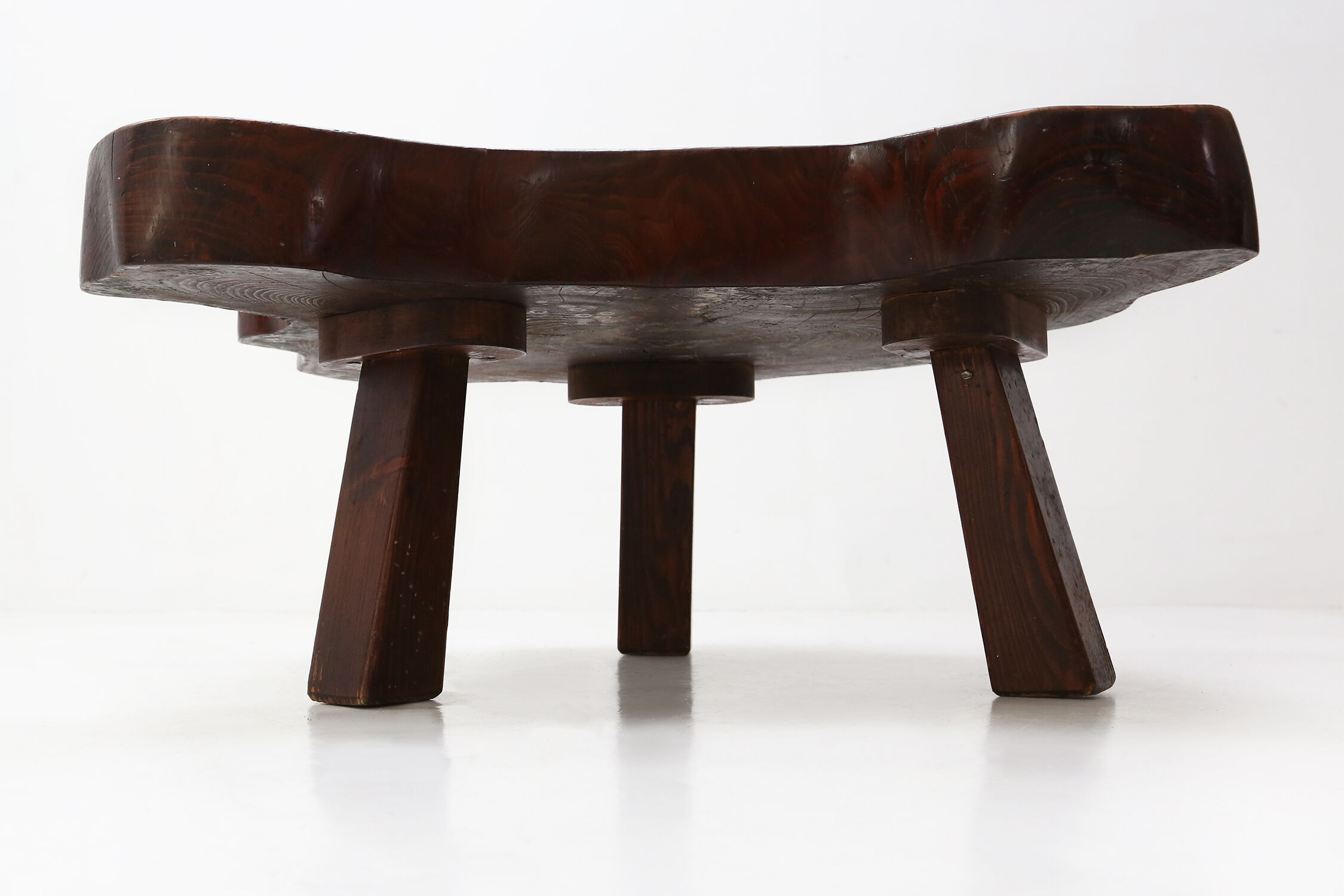 Solid tree trunk coffee table ca.1950