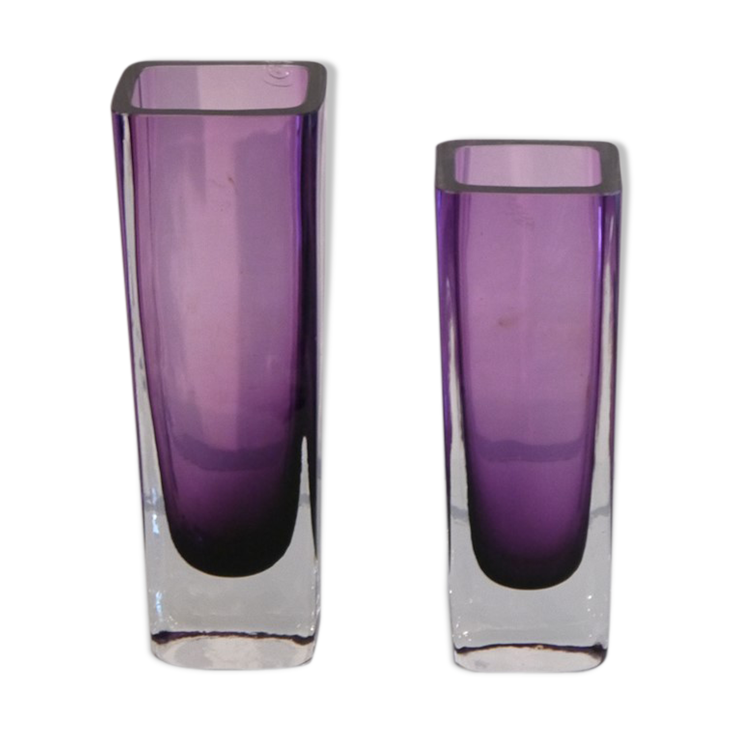 Paire de vases scandinave Sommerso 1960