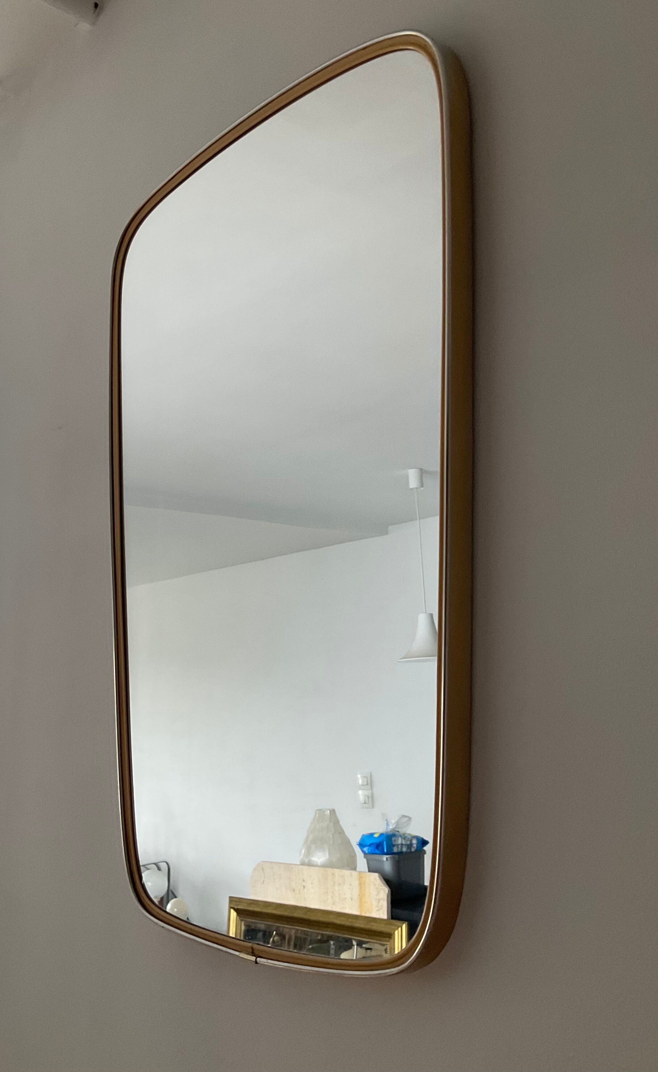 Asymmetrical mirror free form 60s-70s