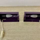 Vintage IKEA LOD V413 purple metal wall lamp bedside lamp wall lamp 1980s S