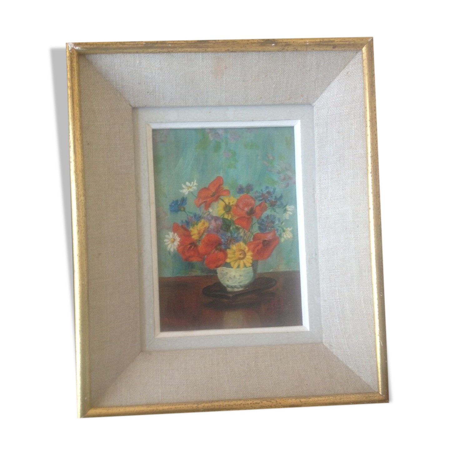 Painting bouquet of flowers by Petitjean