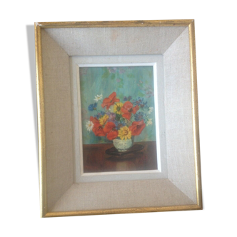 Painting bouquet of flowers by Petitjean