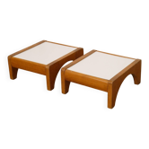 Paire de tables d'appoint en bois 1960