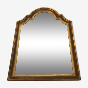 Miroir à feuille d’or années 50/60 - 37x27cm