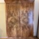 Louis Philippe solid walnut cabinet and walnut bramble veneer doors