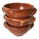 Trio of vallauris stoneware bowls 70s