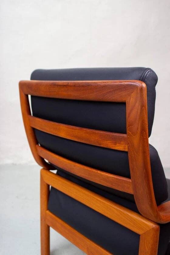 Vintage Teak Armchair High-Back Mid Century Danish
