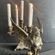 Small antique candelabrum with 5 lights in patinated brass - early 20th century